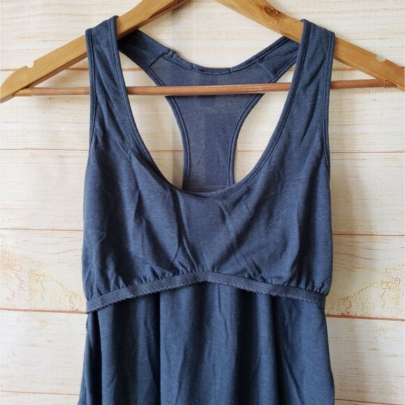 Eberjey Racerback Tank Top with Built-in Shelf Bra in Heather Women's Size Small - Picture 8 of 10
